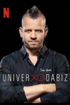UniverXO Dabiz TV show poster: Medium shot of Chef Dabiz Muñoz with arms crossed. 