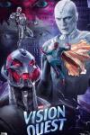 VisionQuest: This poster for the TV show pictures characters from the WandaVision universe, including Vision and Ultron