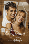 We'll Be Fine TV show poster: Actors Mert Ramazan Demir and Miray Daner smiling as couple in broken photograph on a wooden surface.