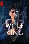 Wolf King TV Poster: Drew, a teenage boy, holds a sword that shows a reflection of a warewolf