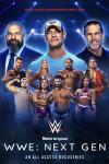 WWE: Next Gen TV show poster: pros Triple H, John Cena, and Shawn Michaels at top, with eight contestants pictured below them