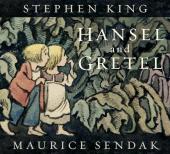 Hansel and Gretel book cover: A blond little boy and girl in old fashioned clothes approach a dark, scary forest