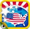 USA for Kids - games for discovering America and the US states and their capitals Poster Image