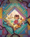 Drawn Onward book cover: Young boy with sword and shield breaks through the frame with mini-dragon-like creature flying behind him