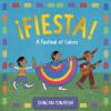¡Fiesta! book cover: Mexican boy holds elote (corn), girl wears traditional Mexican dress, mariachi plays guitar