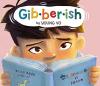 Asian boy reading book on "Gibberish" book cover