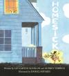 Homesick book cover: Blue house at night, child running with sparkles, text "Homesick" vertically