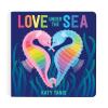 Love Under the Sea book cover: Two seahorses drawn in rainbow colors face each other, forming the outline of a heart
