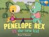 Penelope Rex vs. the New Kid book cover: Two dinosaur characters on a seesaw in a playground