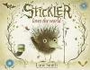 Stickle Loves the World book cover: A happy eight-eyed creature made of brown sticks centered on the cover below title
