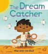 Dream Catcher book cover: Little boy with brown skin and black hair stands on a beach holding macrame dream catchers he made
