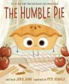The Humble Pie book cover: A golden-crusted pie with large eyes and a smiling face standing near apples