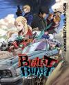 Bullet/Bullet TV show poster: Gear drives in an old car while Noah, White Bear, and more are posed in the sky holding weapons