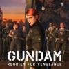 Gundam: Requiem for Vengeance TV Poster: A woman stands in front of a group of five other soldiers and a gundam robot, looking serious.