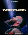 Wrestlers TV show: poster featuring a bearded wrestler spitting into the air